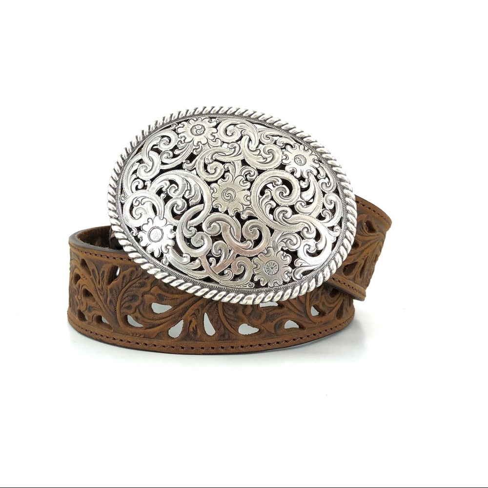 Brown Leather Western Belt Tony Lama 32
